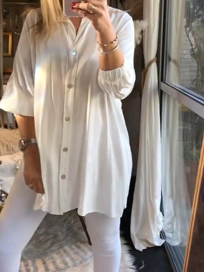 Fashion plain women's shirt tops casual pants - Seldom Seen Styles