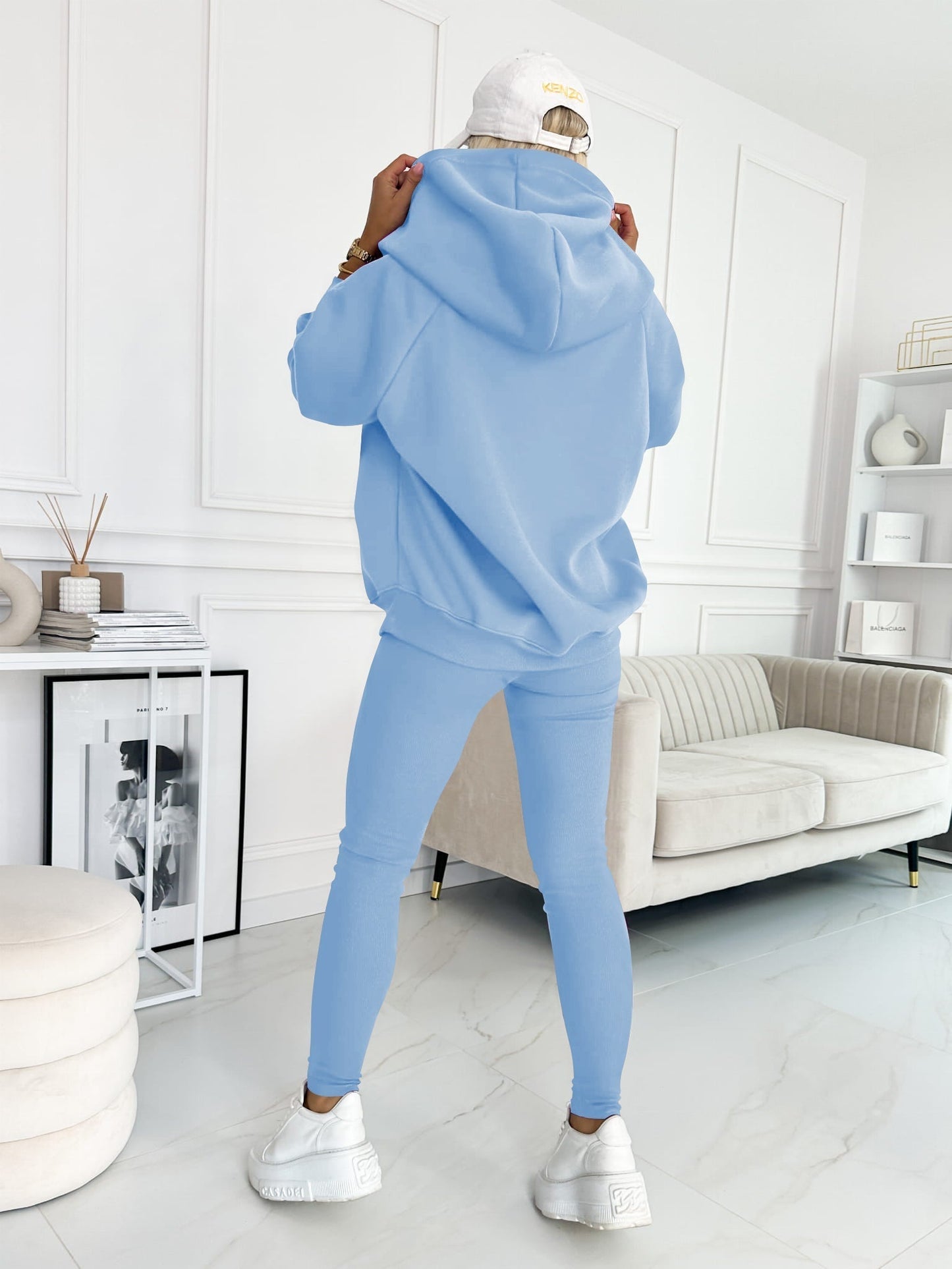 (S-5XL) Plus Size Hooded Casual and Comfortable Sweatshirt Two-piece Suit - Seldom Seen Styles