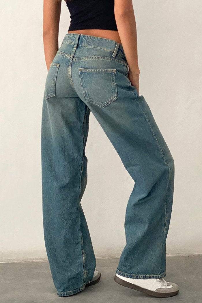 Women's Casual Multicolor Straight Jeans - Seldom Seen Styles