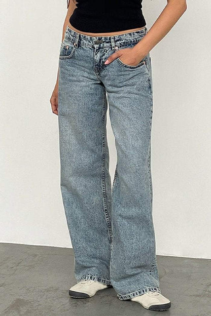 Women's Casual Multicolor Straight Jeans - Seldom Seen Styles