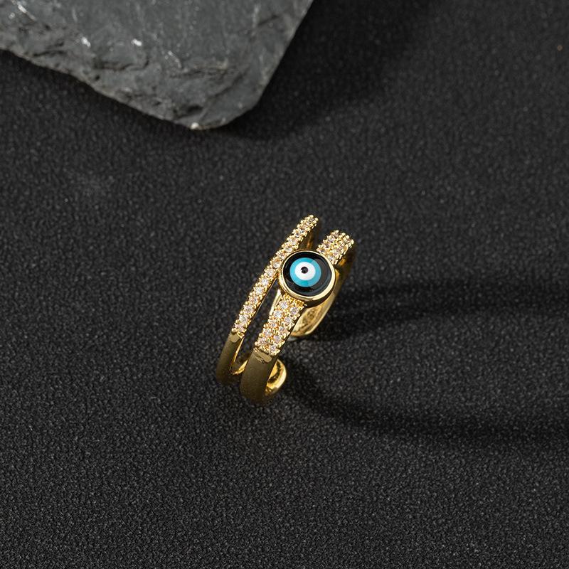 Colored Zircon Devil's Eye Open Ring - Seldom Seen Styles