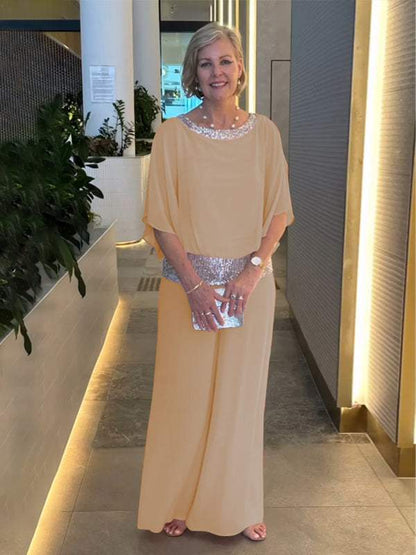 Women's chiffon sequin patchwork suit - Seldom Seen Styles