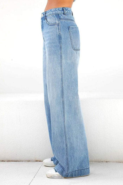 Women's High Waist Loose Wide Leg Jeans - Seldom Seen Styles