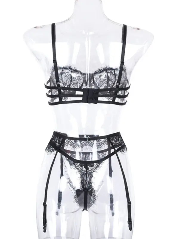 Lace Dreams 3 Piece Garter Set - Lingerie - Seldom Seen Styles