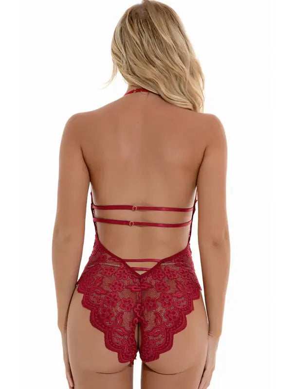 Red Passion Lace Teddy Lingerie - Seldom Seen Styles