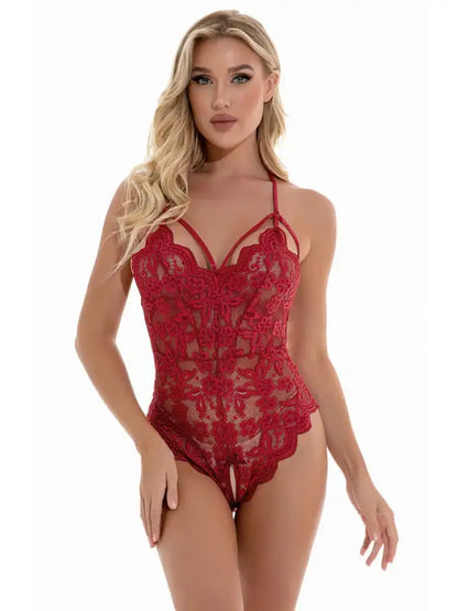 Red Passion Lace Teddy Lingerie - Seldom Seen Styles