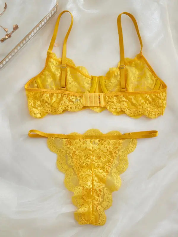 Romance Bra And Thong Set - Seldom Seen Styles