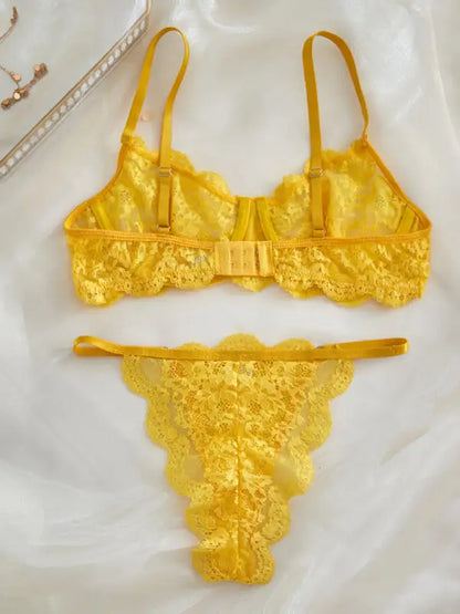 Romance Bra And Thong Set - Seldom Seen Styles