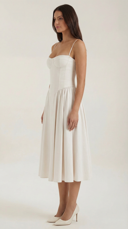 Odette Corset Midi Dress