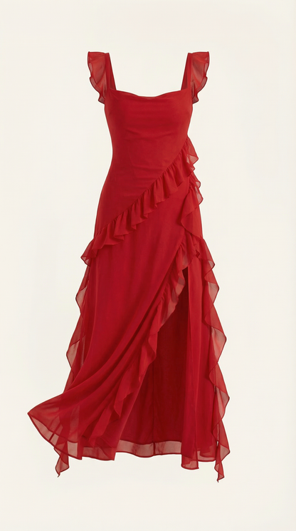 Susan Ruffled Maxi Dress