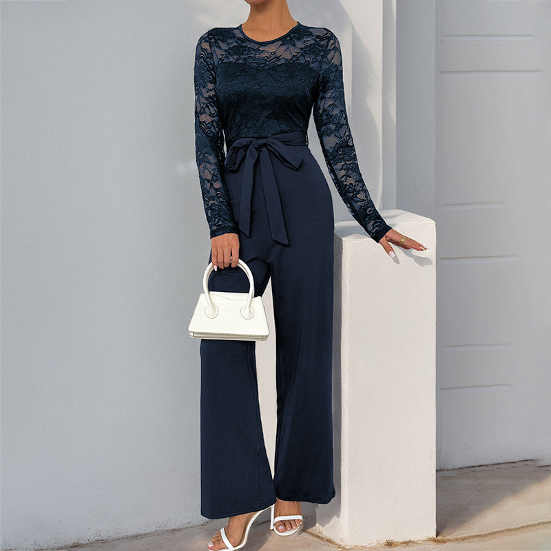 sexycherry Formal Jumpsuit for Women Dressy Wedding Guest Elegant Long Sleeve Long Straight Pants Cocktail Party Rompers - Seldom Seen Styles