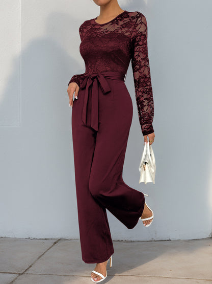 sexycherry Formal Jumpsuit for Women Dressy Wedding Guest Elegant Long Sleeve Long Straight Pants Cocktail Party Rompers - Seldom Seen Styles