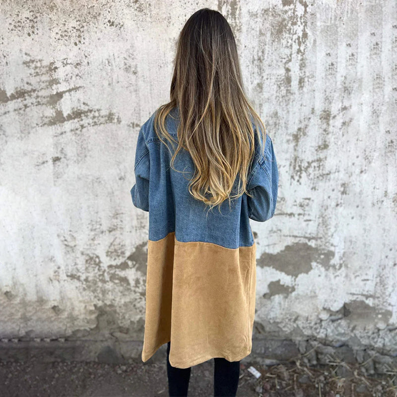 🥰 limited-time price offer 🥰Mid-length trench coat with denim-jeans seams - Seldom Seen Styles