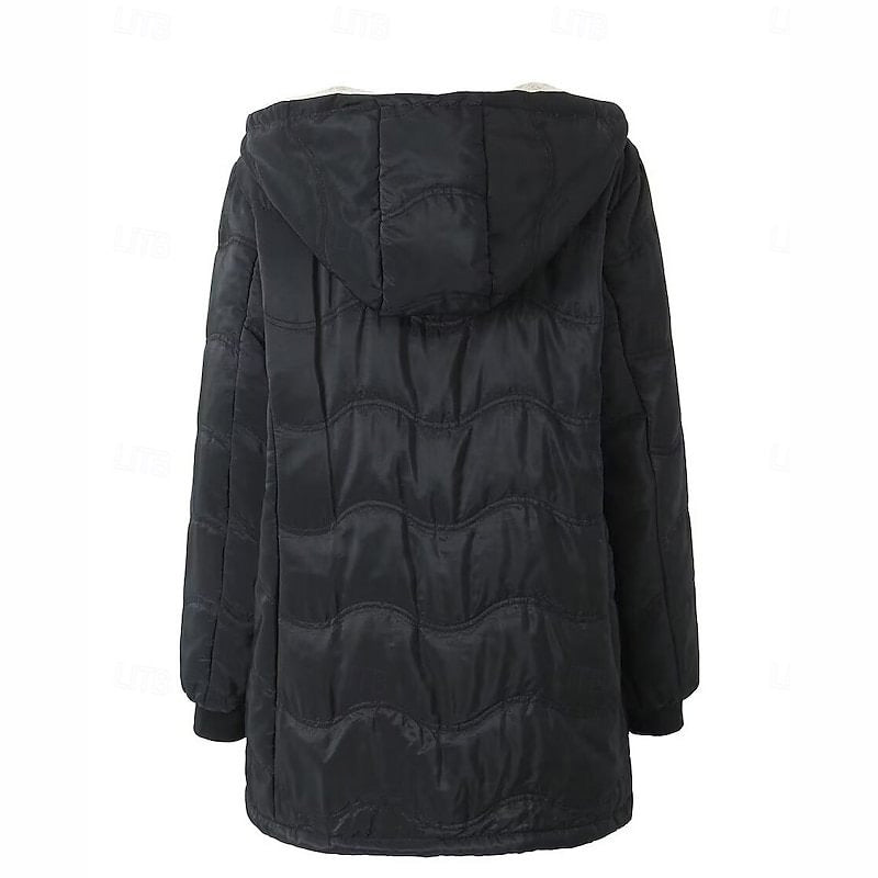 Warm jacket with hood and zip for women - Seldom Seen Styles