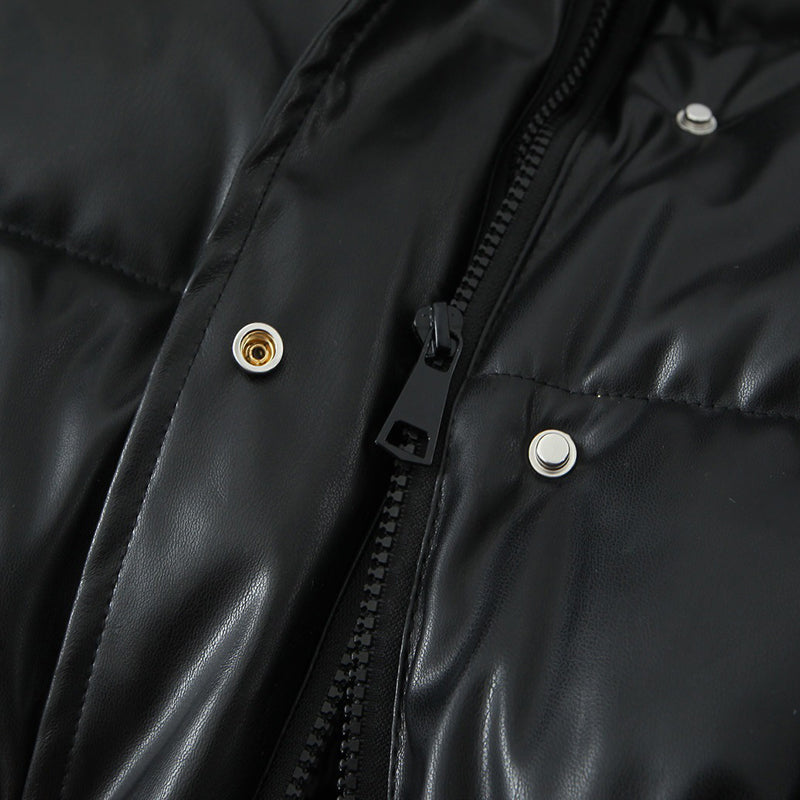 ❄️Winter Specials❄️ PU leather quilted jacket for women - Seldom Seen Styles