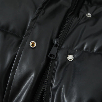 ❄️Winter Specials❄️ PU leather quilted jacket for women - Seldom Seen Styles