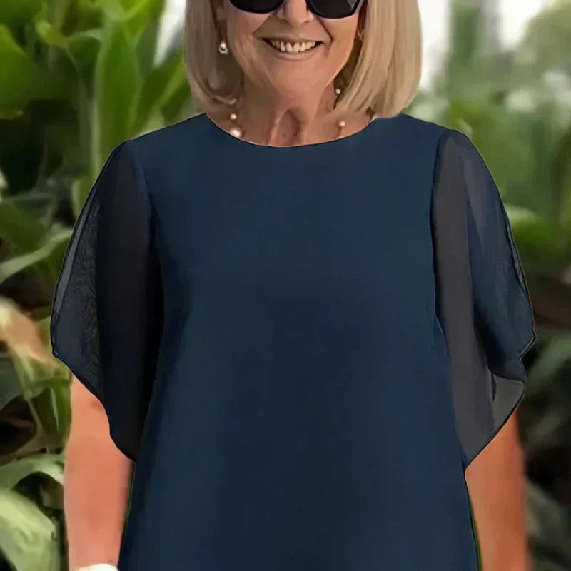 Herlene | Ensemble Chic Top et Pantalon Irrégulier