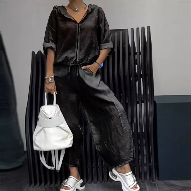 Women's Casual Top & Pants 2-Piece Set