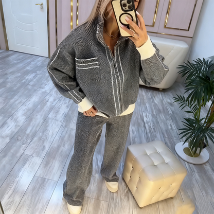 Women’s Stylish Jacket & Pants 2-Piece Set - Seldom Seen Styles