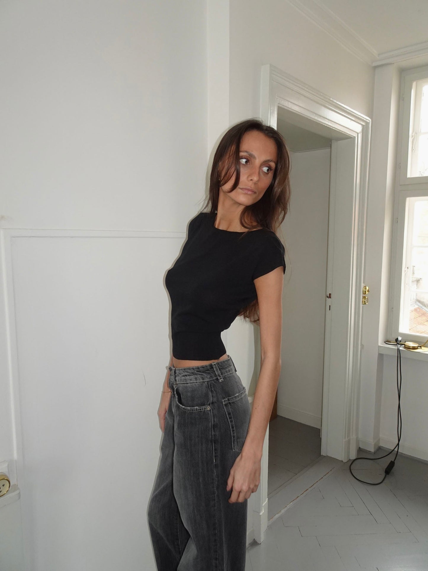 Lilu form fitting top - Black - Seldom Seen Styles