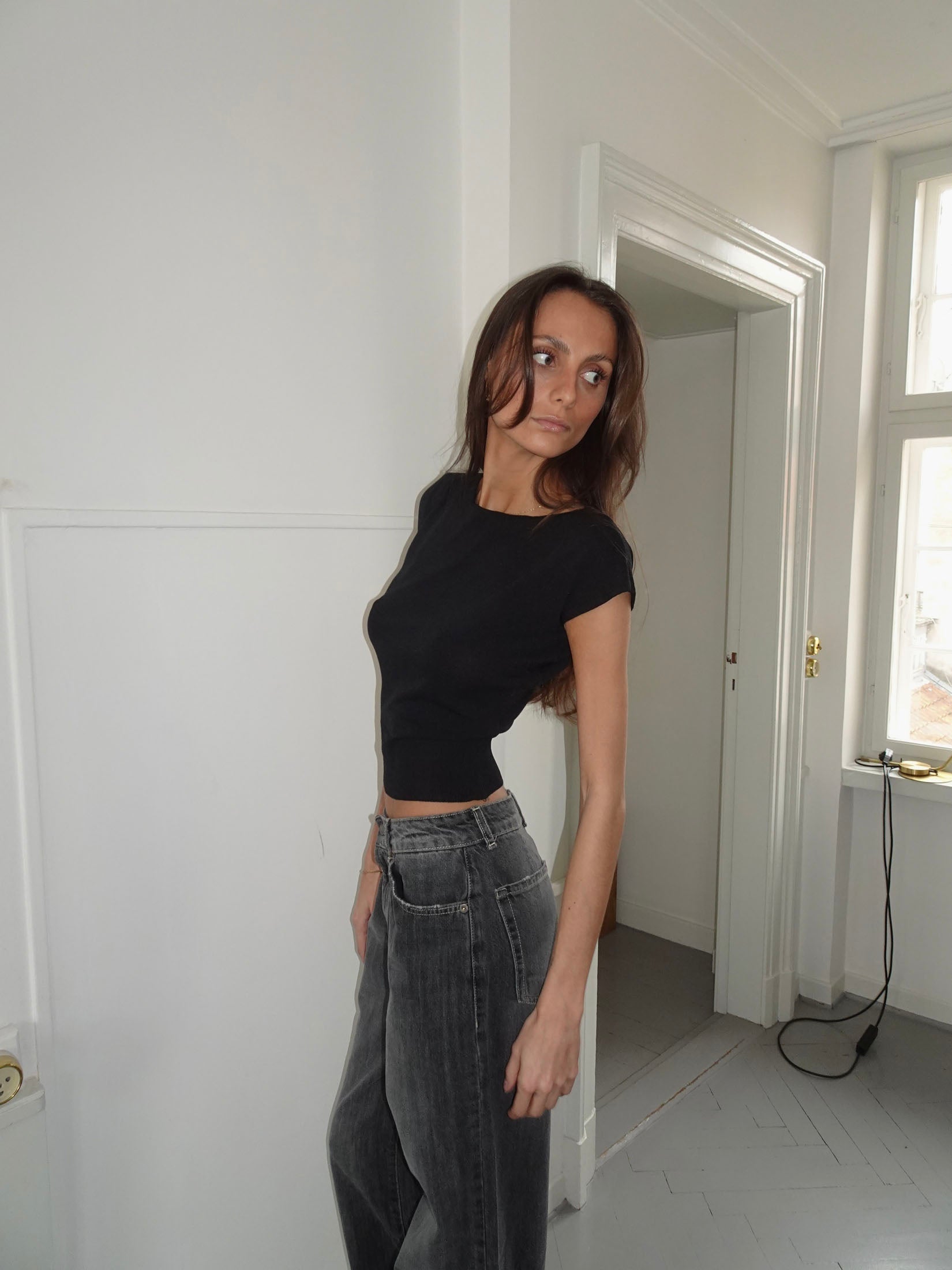 Lilu form fitting top - Black - Seldom Seen Styles