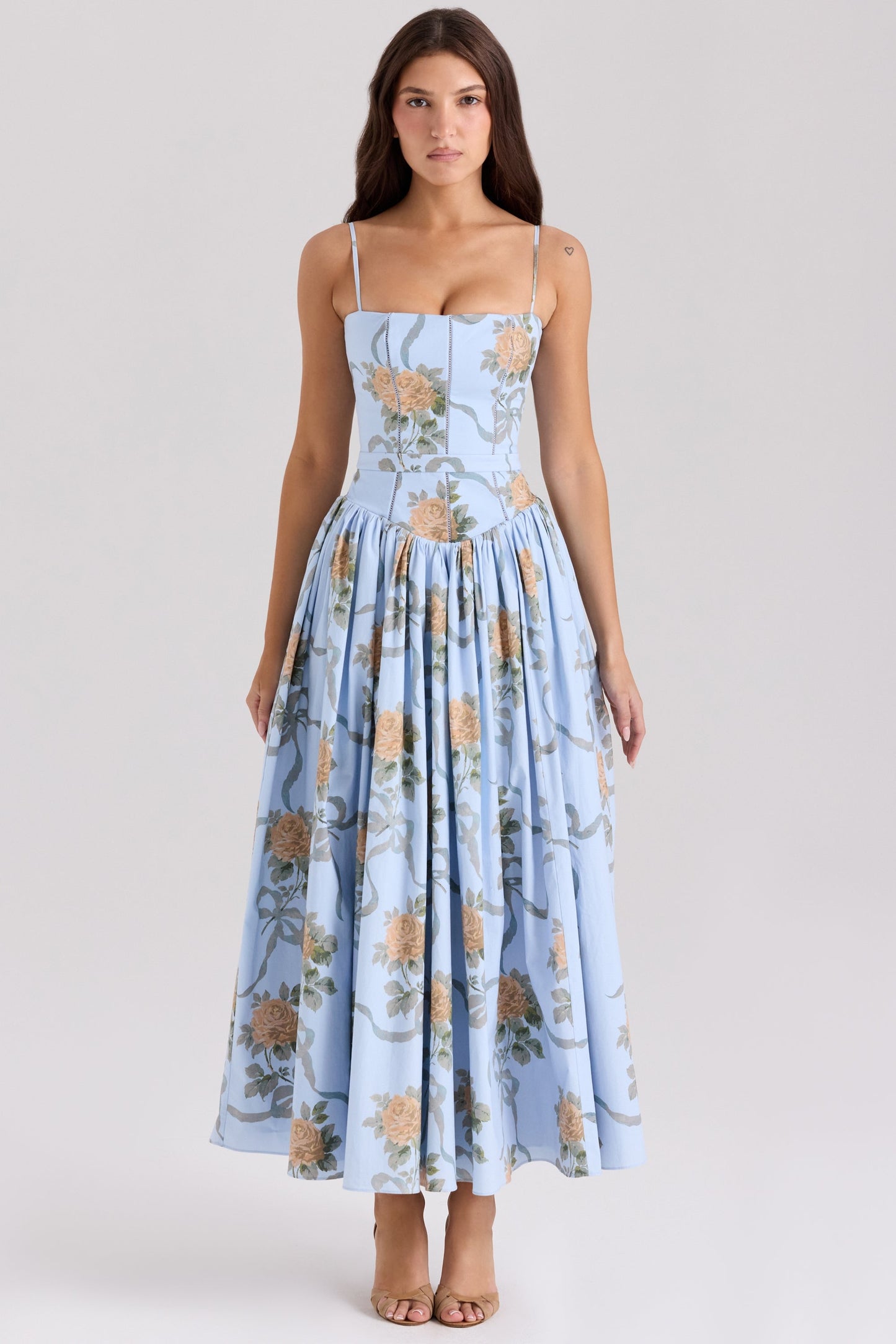 Elodie | Floral Corset Maxi Dress