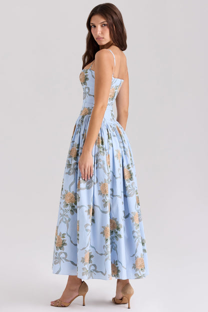 Elodie | Floral Corset Maxi Dress