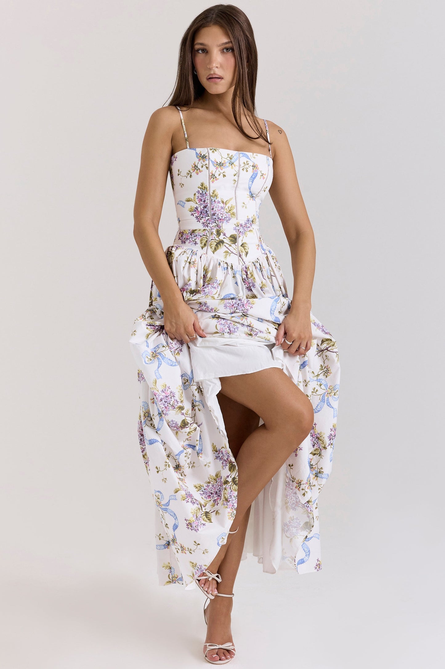 Elodie | Floral Corset Maxi Dress