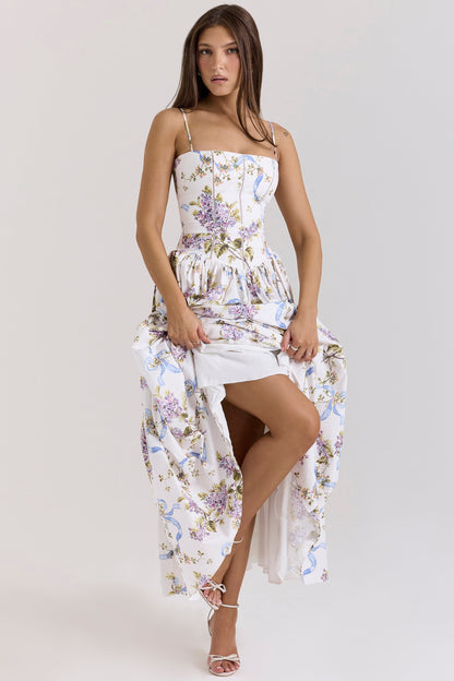Elodie | Floral Corset Maxi Dress
